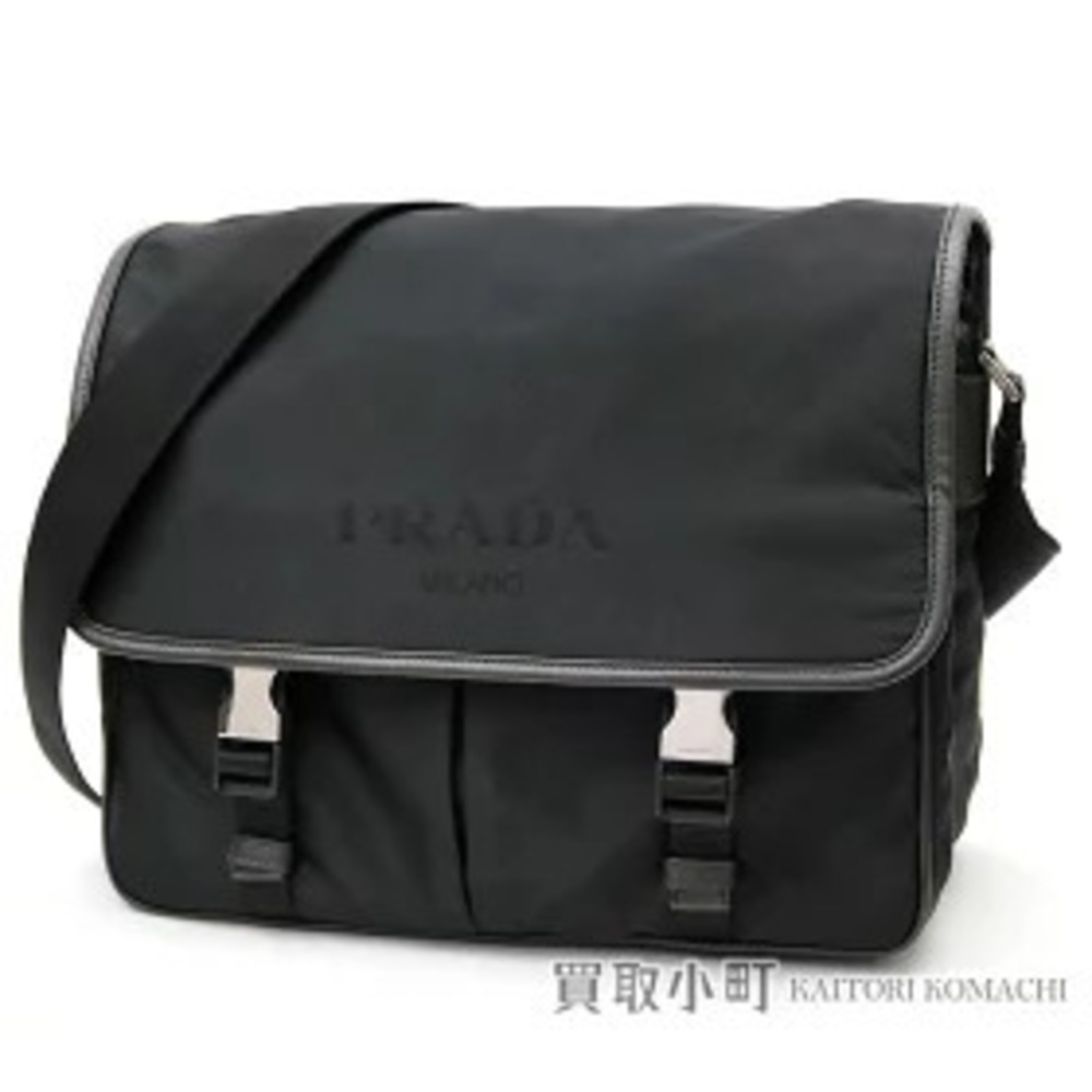 Prada Messenger Bag Triangle Crossbody JACQUARD NERO Black